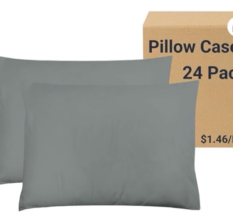 ZPECC Pillow Cases Bulk 24 Pack - King Pillowcases with Envelope Closure, Soft Brushed Microfiber Pi