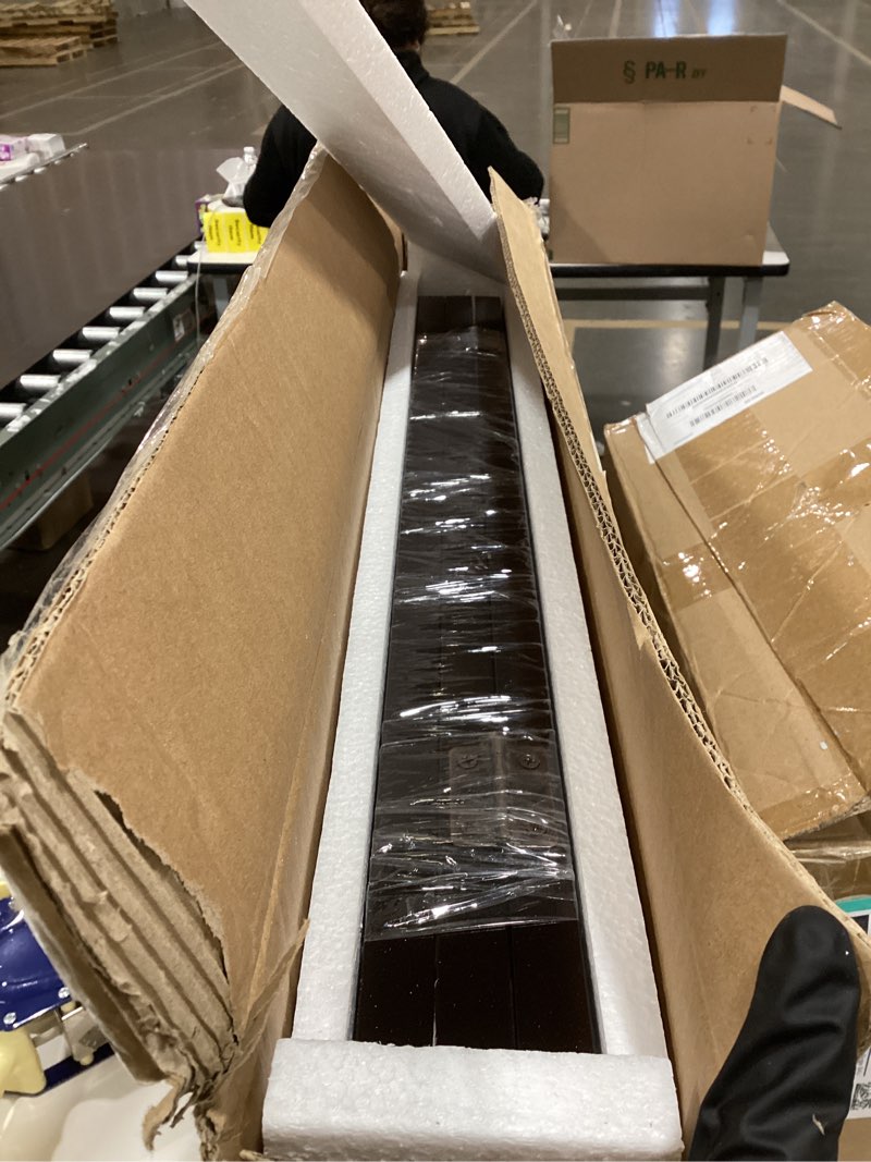 Condition photo showing Good Condition for PAWLAND Wooden Freestanding Foldable Pet Gate for Dogs, 24 inch 3 Panels Step Over Fence, Dog Gate for The House, Doorway, Stairs, Extra Wide (Espresso, 24" Height-3 Panels) Espresso 24" Height-3 Panel