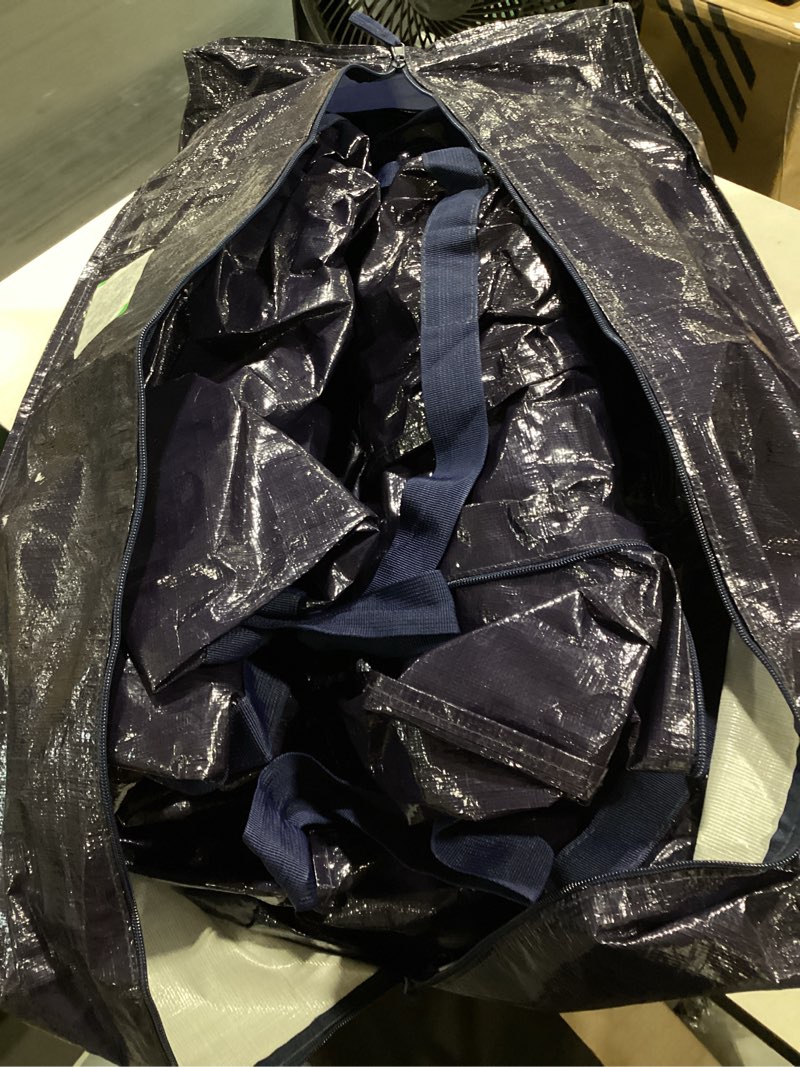 Condition photo showing Good Condition for 12 pack extra heavy duty large moving bags with strong zipper & comfortable handles, sturdy & durable clothes storage bags totes bins, packing moving boxes for college supplies, dark blue dark blue 12 pack