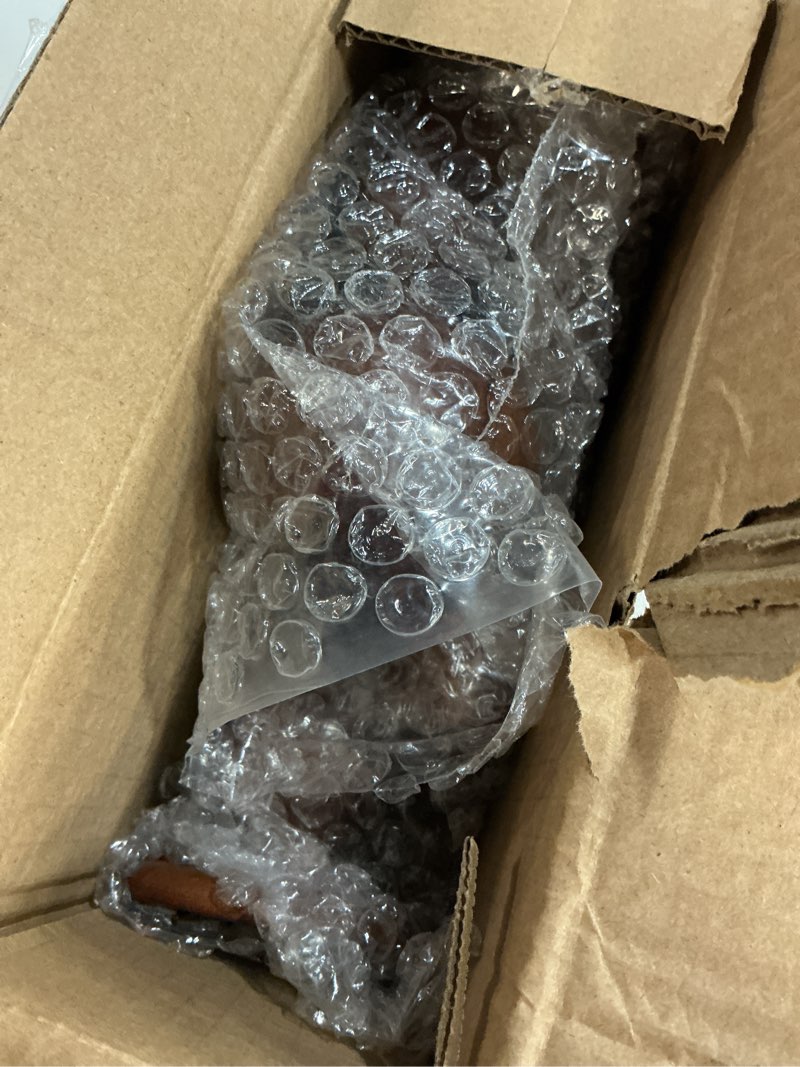 Condition photo showing Good Condition for NUPTIO Candlestick Holders for Home Decor: Set of 3 Wood Taper Candle Holders for Thanksgiving Table Centerpieces - Mid Century Modern Caramel Brown