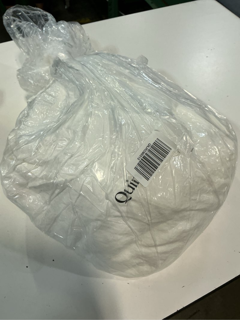 Condition photo showing As Is for european linen duvet cover, full/queen, white