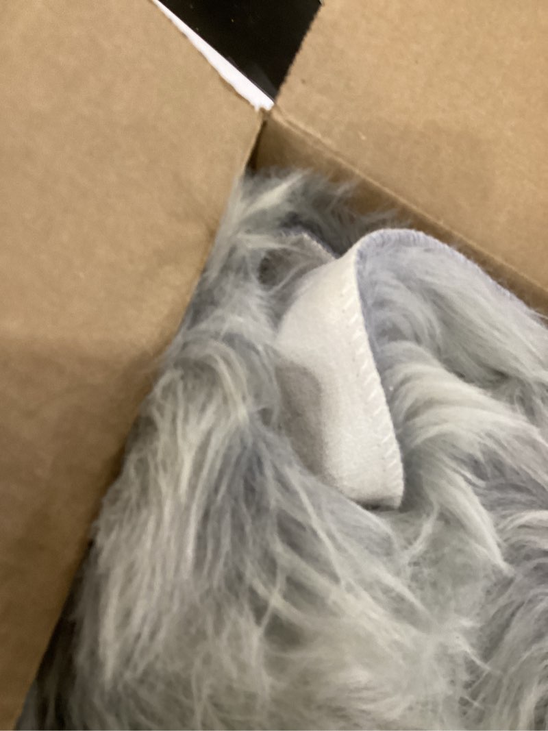 Condition photo showing Good Condition for linmopm Faux Fur Rug Sheepskin Shag Fluffy Fuzzy Grey 2x6 ft Runner Rugs for Bedroom Bedside Bed Flo