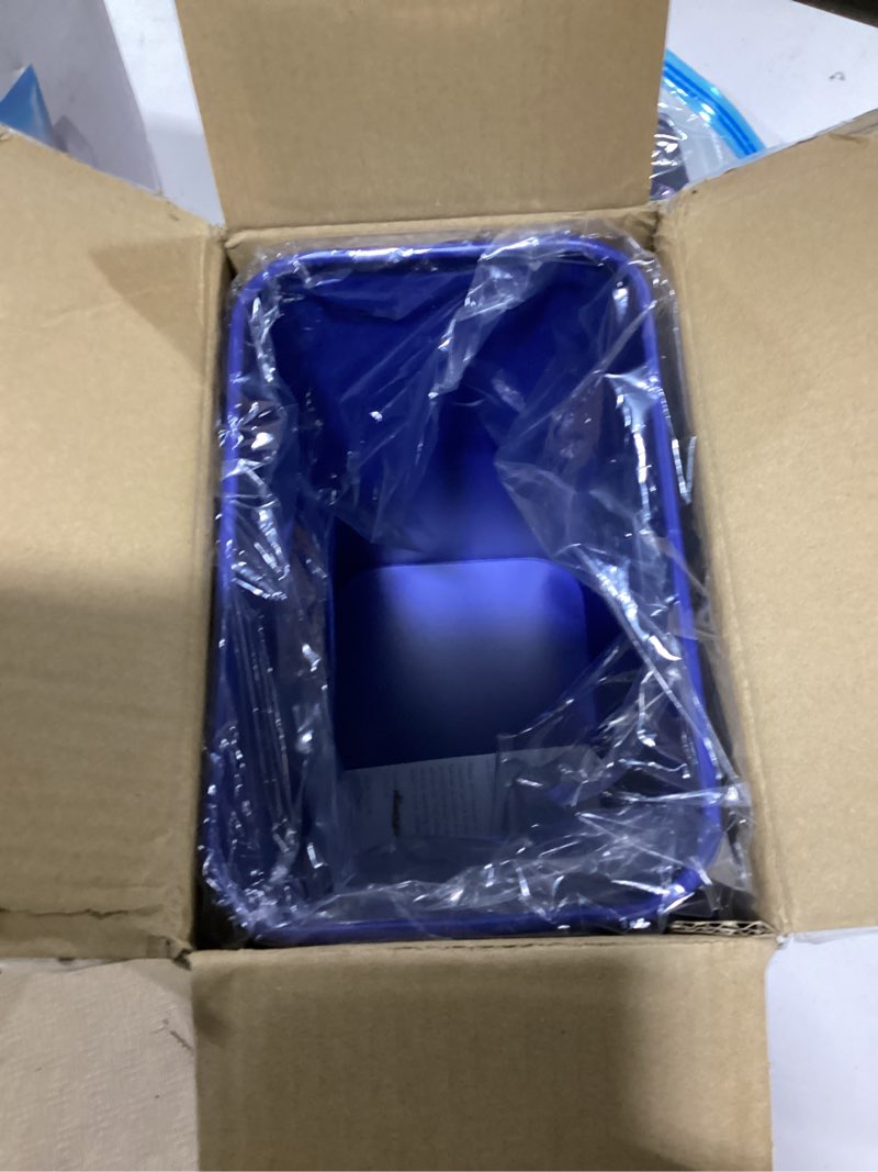 Condition photo showing New/Like New for TIPGO Small Metal Trash Can, 2.1 Gallon Slim Trash Can for Bathroom, Wastebasket Garbage Bin for Bedroom, Office, Kitchen, Under Sink (Matte Black)