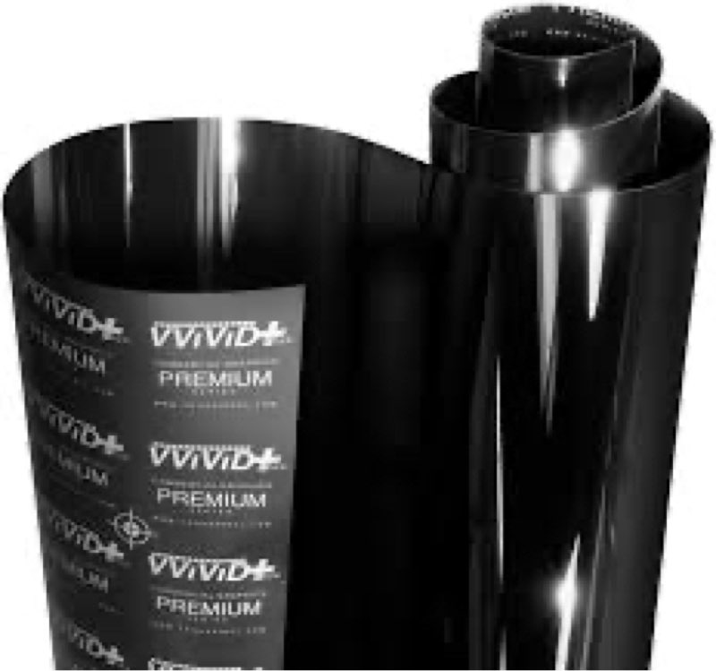 VViViD+ Ultra Gloss Premium Vinyl Car Wrap Film (9ft x 5ft, Gloss Piano Black)