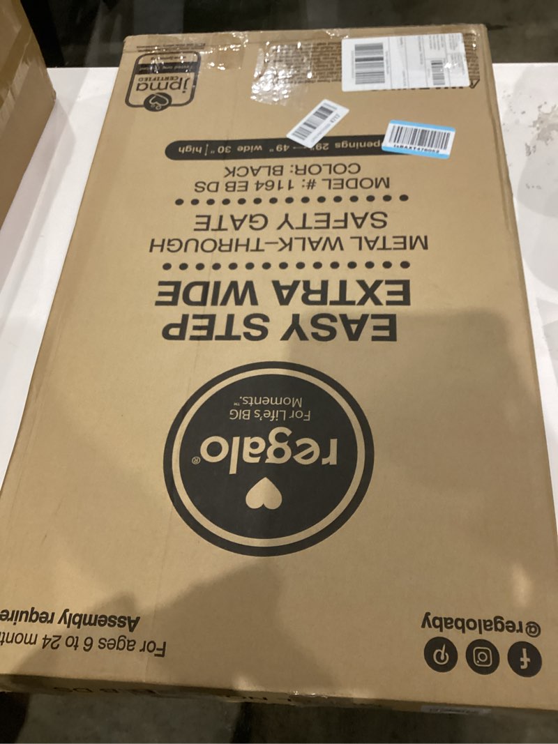 Condition photo showing New/Like New for REGALO EXTRA WIDE SAFETY GATE Black 29-49"W x 30"H