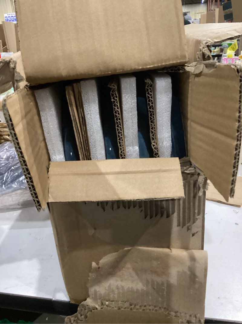 Condition photo showing New/Like New for GBHOME Ceramic Dinnerware Sets for 4, 12 Pieces Stoneware Plates and Bowls Sets, Reactive Glaze Dishes -Scratch Resistant, Dishwasher&Microwave Safe, Space Blue Space Blue Service for 4(12Pcs)