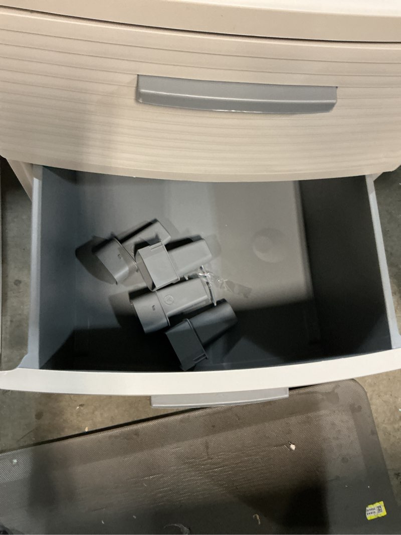 Condition photo showing As Is for 3 drawer storage cabinet gray - brightroom™: plastic utility storage drawers, universal organization, no assembly required