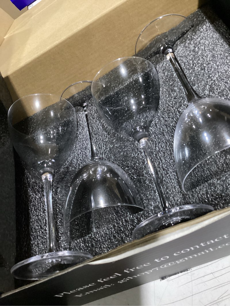 Condition photo showing New/Like New for nick and nora cocktail glasses, 5.8oz hand blown martini glasses set of 4, 100% lead-free crystal coupe glassware, small cocktail glasses for manhattan, cosmopolitan, espresso with gift box 1 nick and nora cocktail glasses 4