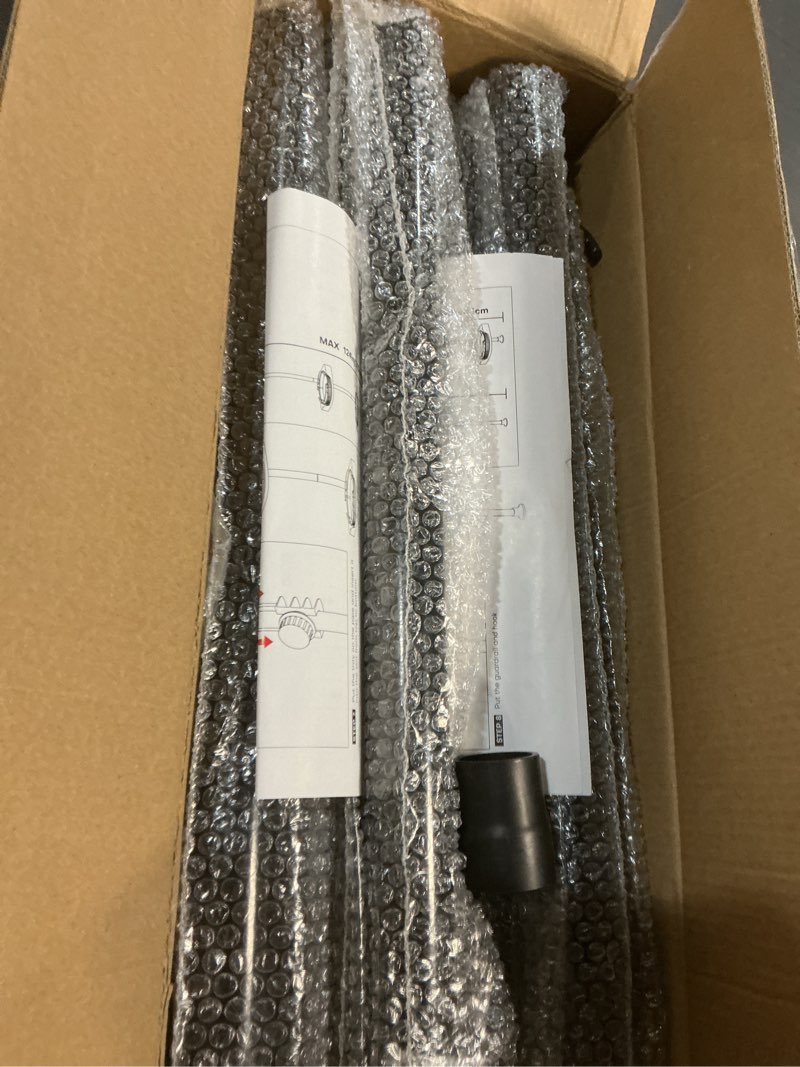 Condition photo showing New/Like New for 360° Rotating Corner Shower Caddy Tension Pole Organizer - 4-Tier Adjustable Rustproof Metal Pole, Plastic Shelves with Safety Guardrail, Bathroom Storage for Shower & Bathtub(Black)