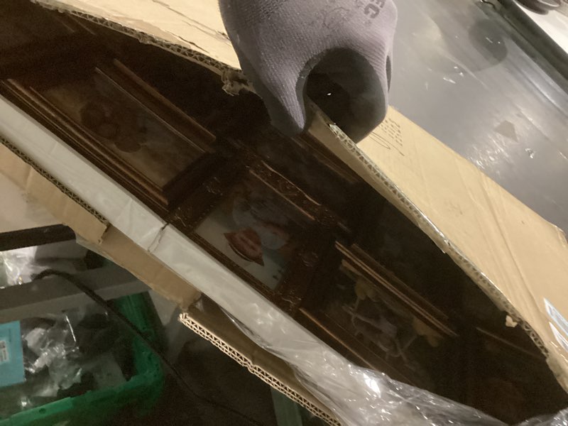 Condition photo showing New/Like New for HELLO LAURA - 4x6 Picture Frame Collage With 18 Openings for Wall - Large Photo Frame Collage Wall Decor for Living Room Bedroom - Rusted Gold Gold - 18 Opening Photos