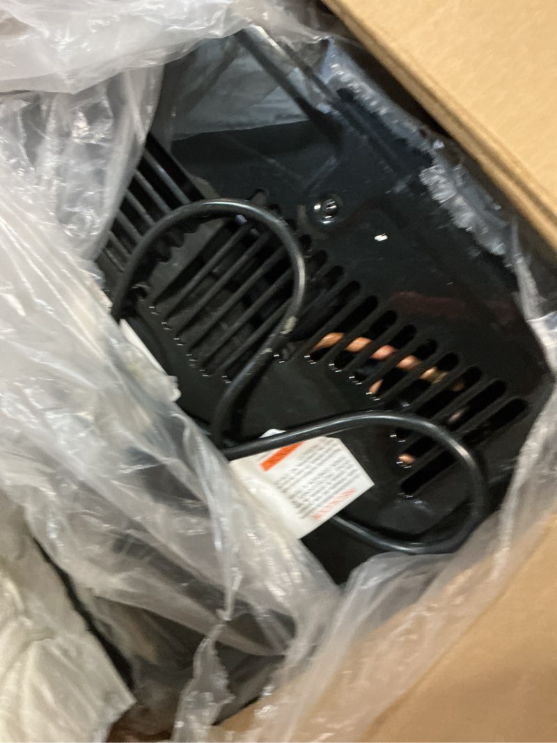 Condition photo showing As Is for ge window air conditioner unit, 6,000 btu for small rooms up to 250 sq ft. with adjustable fan and cooling settings, perfect for bedroom or living room, easy install kit included, black