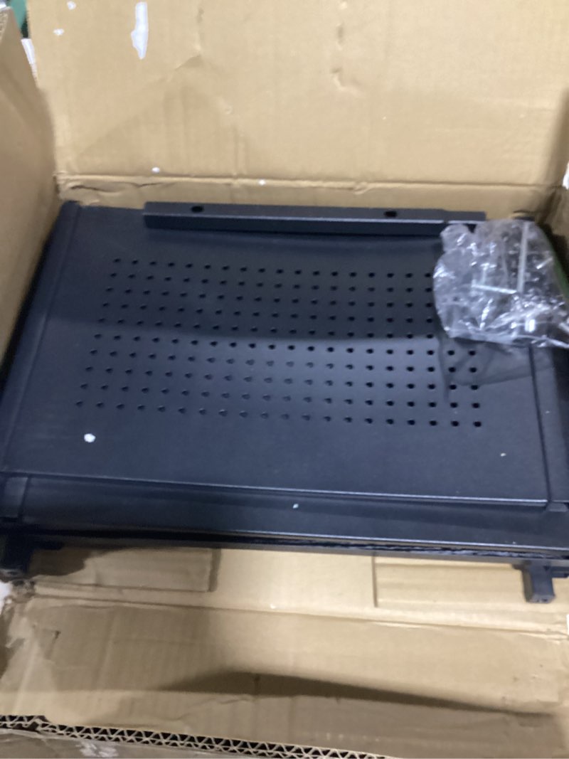 Condition photo showing As Is for 21"x15.8" Large Printer Stand with Storage, 2-Tier Under Desk Printer Table, Rolling Printer Cart with Lockable Wheels for Home, Office (White)