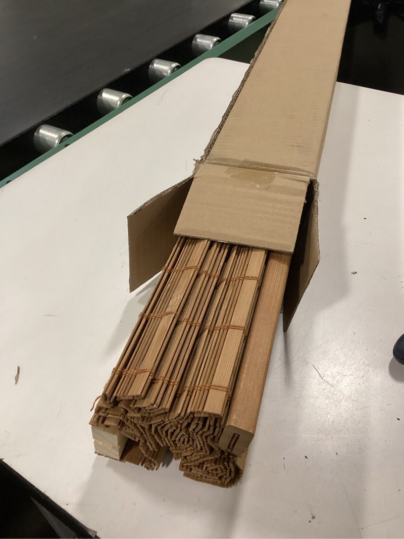 Condition photo showing Good Condition for CHICOLOGY Bamboo Roman Shades - Customer Favorite Light Filtering Blinds for Windows, Premium Quality, Ideal for Home, Squirrel Brown, 35"W X 64"H 35"W x 64"H Squirrel