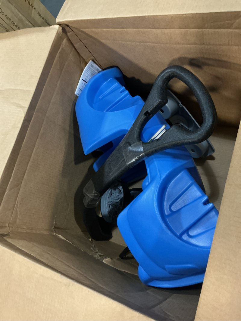 Condition photo showing As Is for step2 whisper ride ii buggy kids push car, ride on toy, stroller substitute, includes seat belt & horn, made of durable plastic, max weight 50 lbs., for toddlers 1.5-4 years old, blue blue large