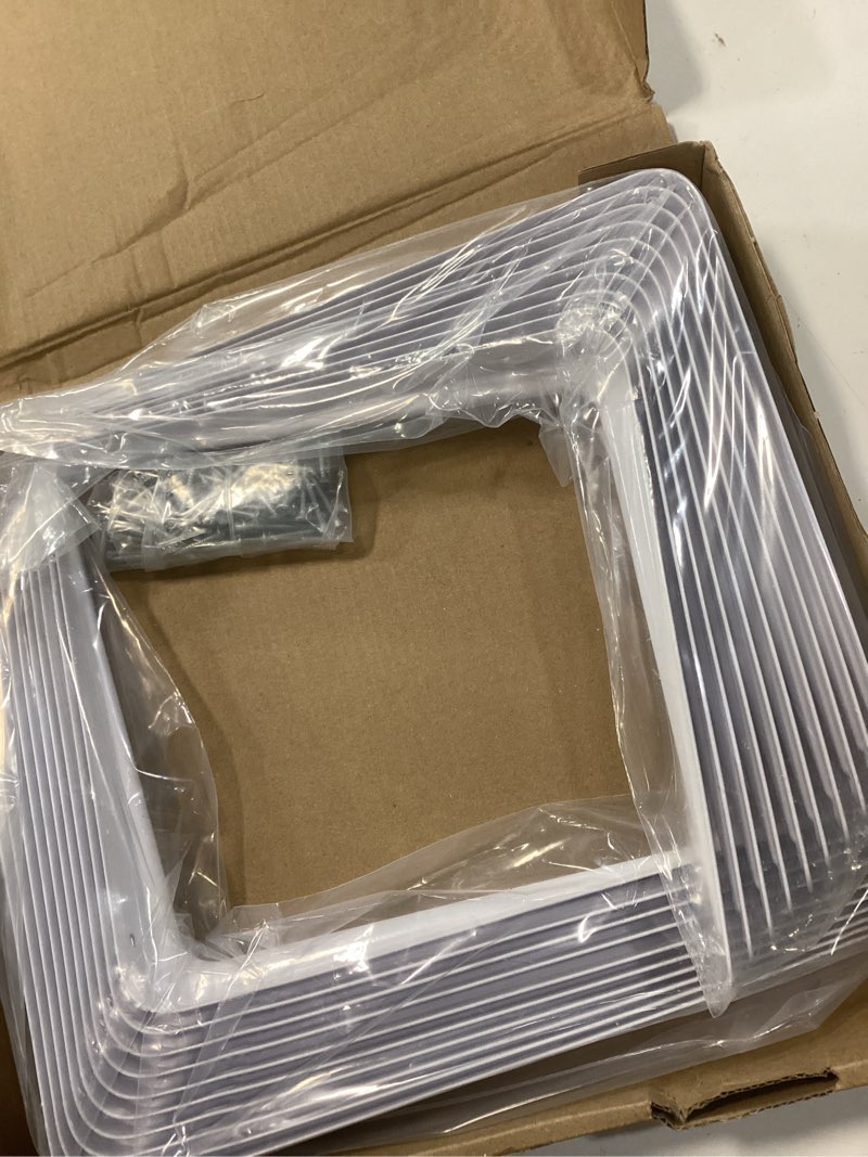 Condition photo showing Good Condition for shelf brackets 10 inch, 20 pack white metal heavy duty l adjustable floating shelves bracket, 10 x 8 inch industrial pipe decorative shelf angle bracket for wall with screws