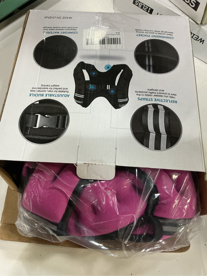 Condition photo showing New/Like New for henkelion weighted vest weight vest for men women kids weights included, body weight vests adjustable for running, training workout, jogging, walking 12 lbs