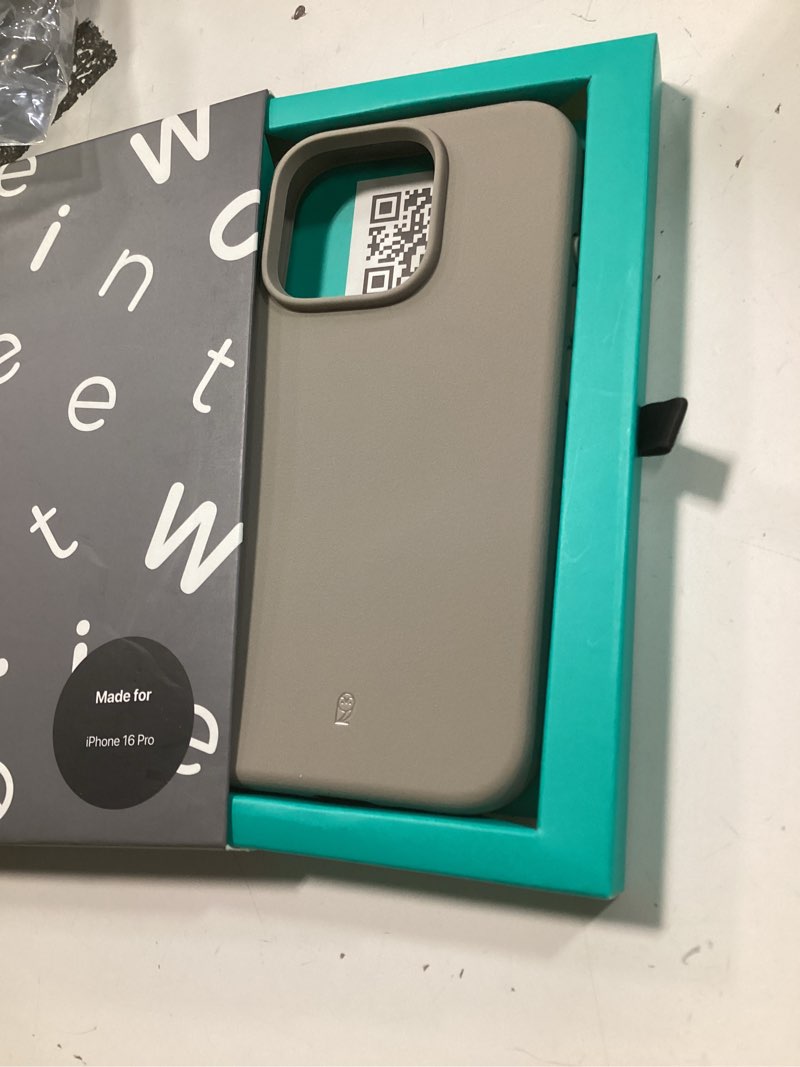 Condition photo showing Good Condition for TineeOwl for iPhone 16 Pro Magnetic Case, Camera Control Button, Compatible with MagSafe, TPU, Minimalist, Slim/Thin, Grippy - Dune Series (Stone, iPhone 16 Pro) iPhone 16 Pro Stone