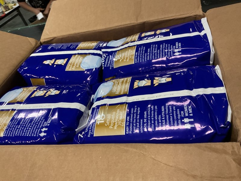 Condition photo showing New/Like New for LivDry Small Ultimate Adult Incontinence Underwear, High Absorbency, Leak Cuff Protection, S, 72-Pack