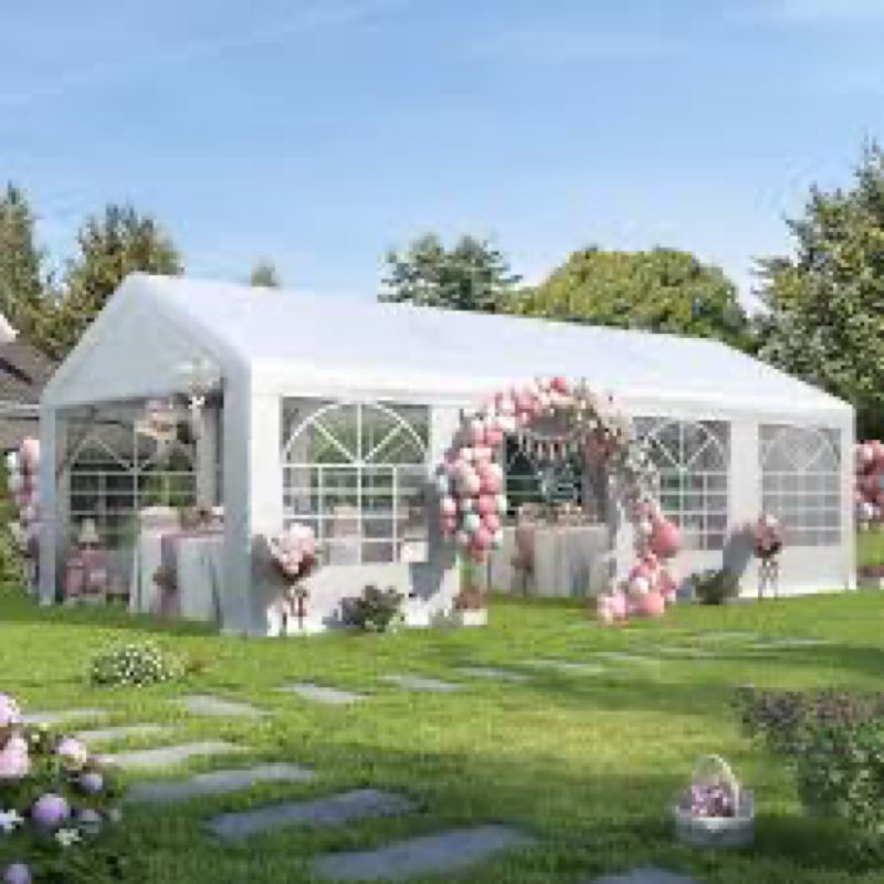 metal party tent canopy, heavy duty outdoor ( tarp only ) incomplete 