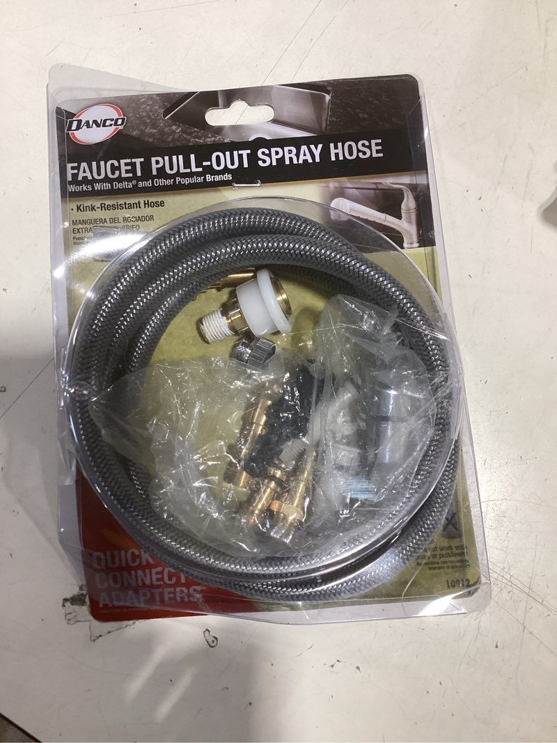 Condition photo showing Good Condition for danco for delta and moen faucet pull-out spray hose missing pieces