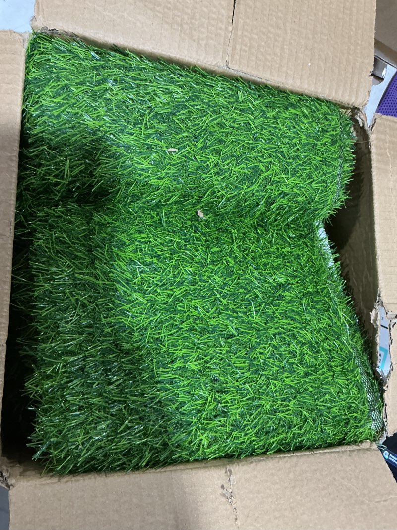 Condition photo showing New/Like New for artificial grass indoor outdoor turf rug,3ft x 5ft soft and durable high density realistic fake grass carpe,pet-friendly, perfect for patio,lawn,balcony,weddings photoshoot backdrop 3ftx5ft
