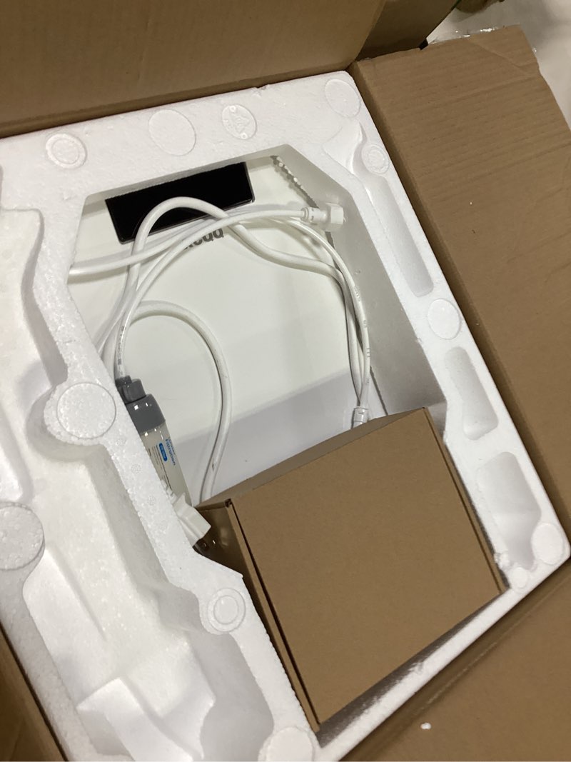 Condition photo showing As Is for Electric Heated Bidet Toilet Seat with Warm Water Wash, Warm Air Dryer, Soft Closed Lid, Night Light, LED Display, Toilet Seat with Bidet Requires Outlet - Round