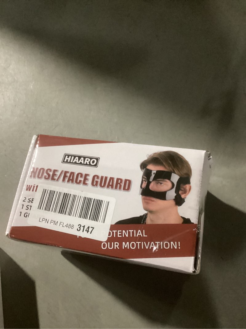 Condition photo showing Good Condition for qk02 nose guard for broken nose, basketball face mask, sports face mask for men and women, adjustable for adults and teenagers black