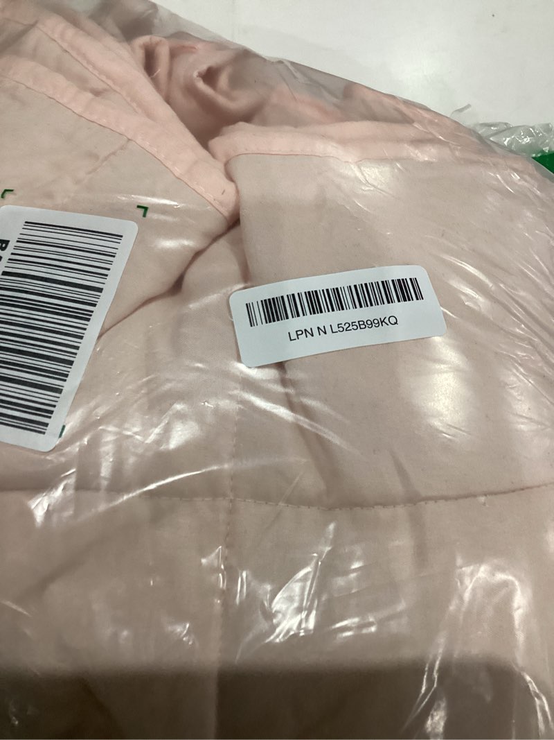 Condition photo showing As Is for yescool Pink Weighted Blanket 7 Pounds Cooling Weighted Lap Blanket, Heavy Blanket for Sleeping, Weighted Throw Blanket Gift for 60-80lbs, 40"x60" 40X60-7lbs Child-pink
