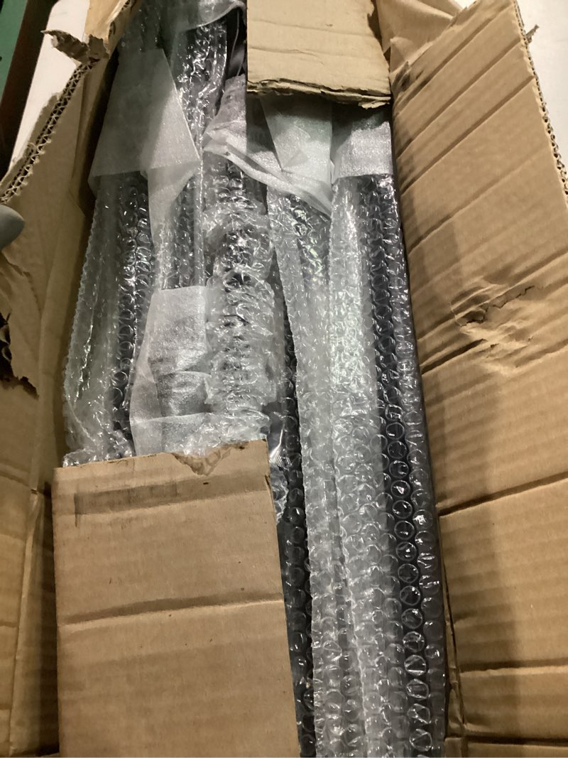 Condition photo showing New/Like New for 30 Pack Wrought Iron Balusters for Staircase Interior, 1/2" x 44" Hollow Deck Spindles Stair Railing Indoor with 60 Fixed Swivel Shoes, Metal Double Basket Decorative Stair - Matte Black