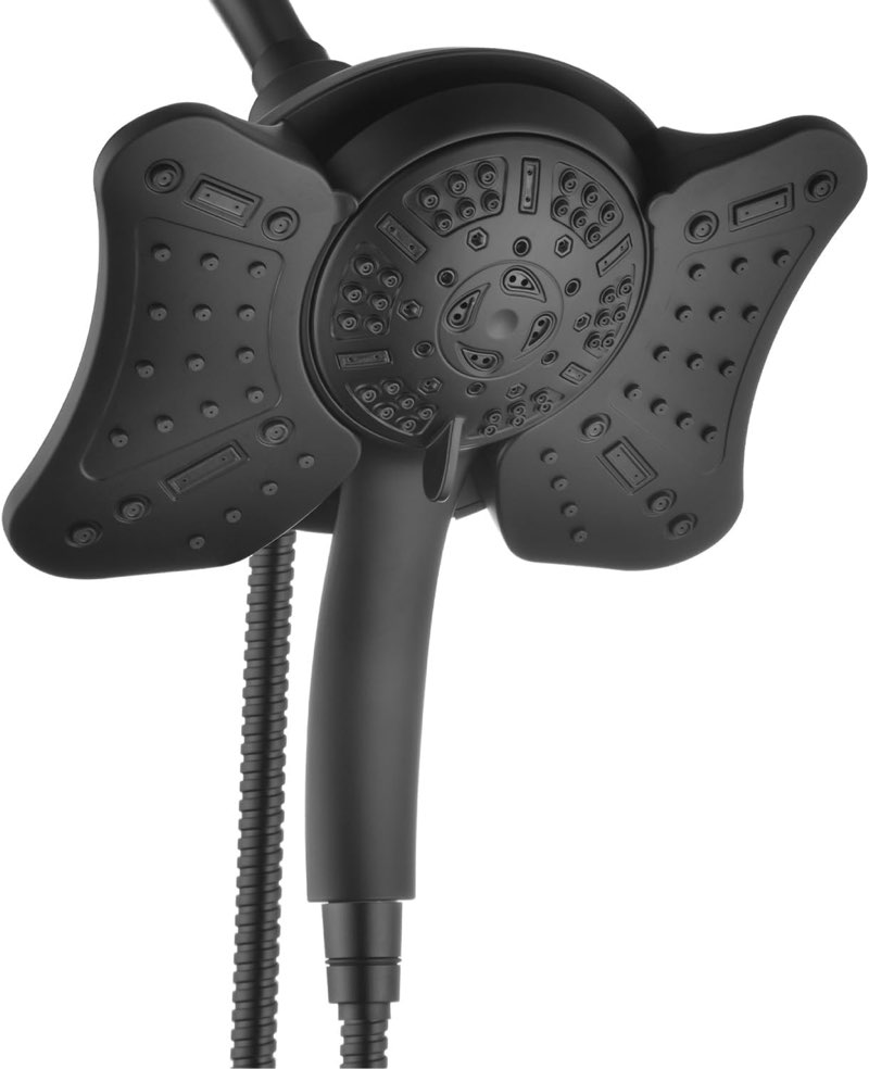 Shower Head with Handheld High Pressure, Rain Shower Head with Fixed Showerhead and 9 Sprays Handhel