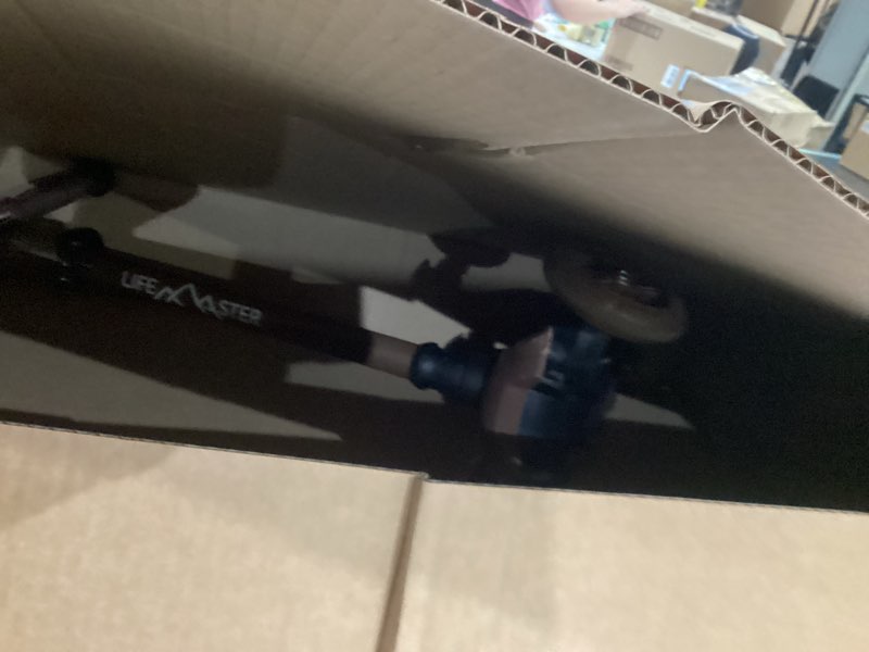 Condition photo showing As Is for Lifemaster Mini 3-Wheel Kids Scooter with Multi-Color Wheel Lights – 4-Height Adjustable Handlebar, Wide Anti-Slip Deck, Child Safety Certified, Boys & Girls Ages 2+ Supports Up to 110 lbs Brown Children and Toddler