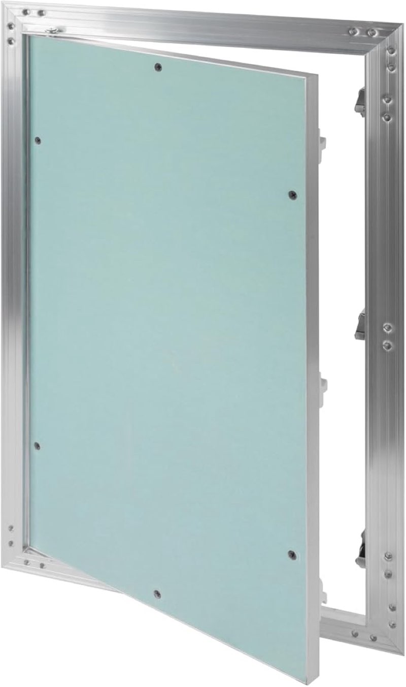 12" x 20" inch aluminum drywall access panel - service shaft door - plumbing, electricity, heating, alarm wall inspection hatch for drywall - bathroom service access hole cover