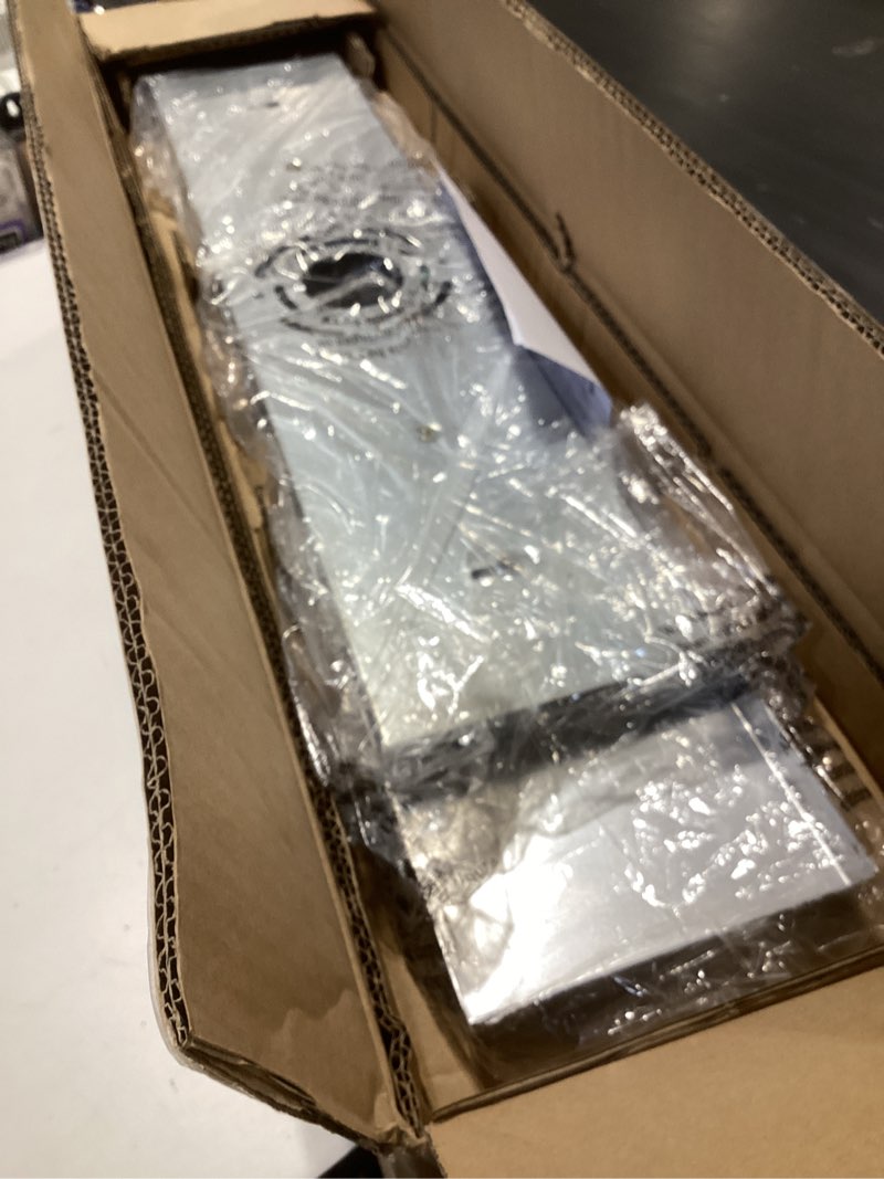 Condition photo showing Good Condition for design house 587469 dove creek 3-light vanity light, polished chrome finish, frosted glass shades, dimmable, bathroom wall fixture polished chrome 3 lights