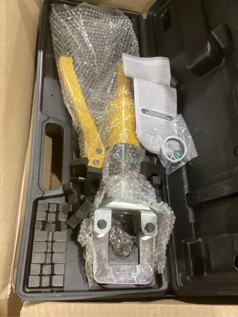Condition photo showing Good Condition for Crimping Tool, 6 AWG to 1000 MCM Hydraulic Plier, 20 Ton Copper and Aluminum Terminal Wire Lug Hydraulic Crimper, Crimping Tool Kit with 13 Dies YQK-500