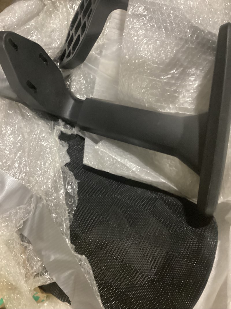 Condition photo showing As Is for Newtral Ergonomic Office Chair with Fully Adaptive Lumbar Support, 136°Tilt Function, Computer Desk Chair with Soft 4D Armrest, Adjustable Headrest (Supreme Without Laptop Tray, Black) Black Aluminum Base+Footrest