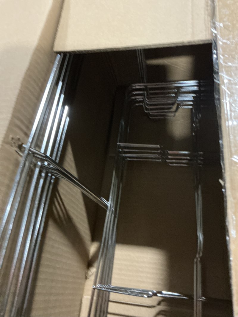 Condition photo showing Good Condition for 6 Pack Professional Fixed Chafing Wire Rack: Heavy Duty Plated Steel Chafer Stand for Full Size & Half Size Steam Table Pans, Industry Compatible, Stackable for Catering, Weddings & Banquets