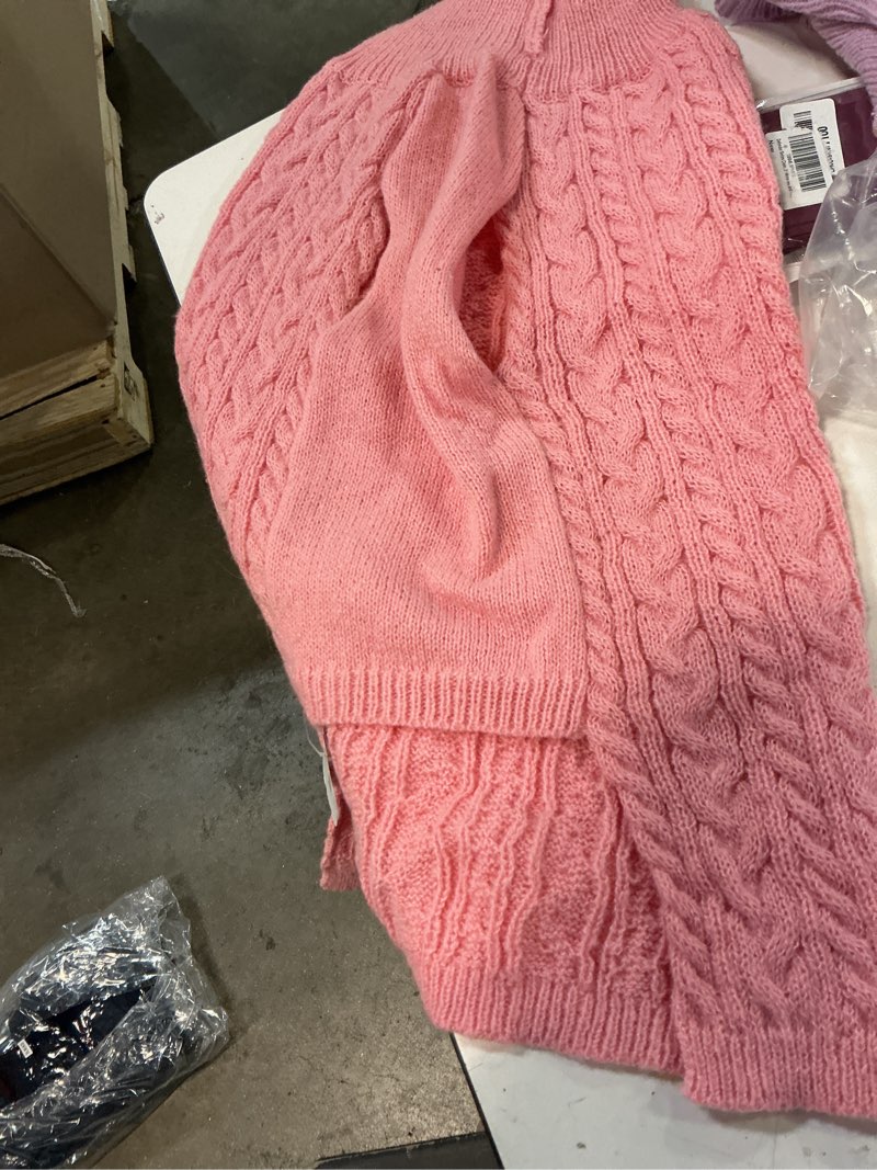 Condition photo showing As Is for turtleneck dog sweater - winter coat apparel classic cable knit clothes with lea