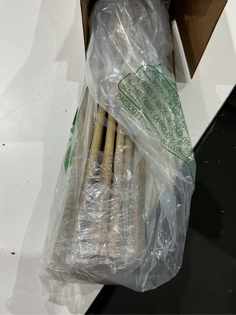 Condition photo showing Good Condition for jollybower 7/20" d 3 feet bamboo stakes 50 pack, thicker heavy-duty plant stakes, natural garden stakes for bean, tomato, bean, flowers,trees potted and climbing plant support