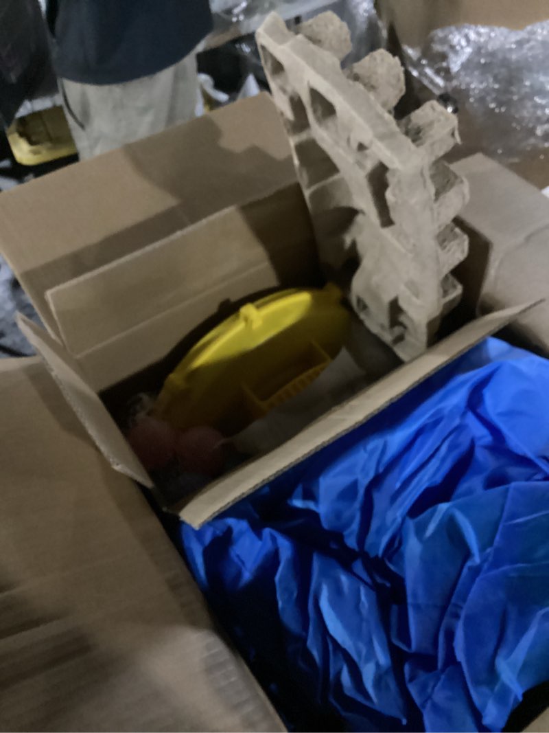 Condition photo showing Good Condition for Culaluva Inflatable Bounce House: 4 in 1 Bouncy Castle with Ball Pit & Slide for Kids Age 3-6 with 370 Watt Blower and Storage Bag for Indoor Outdoor Play Oxford Cloth Air Balloon