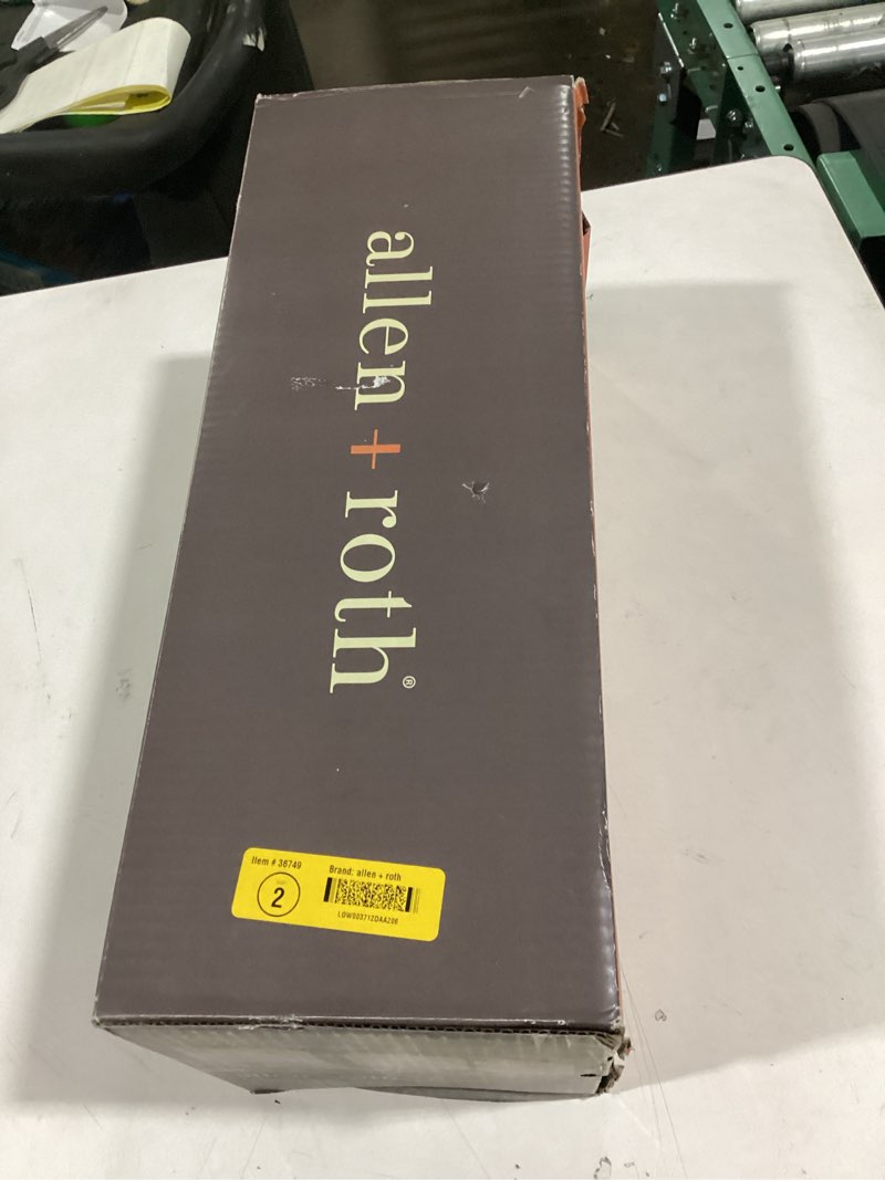 Condition photo showing As Is for allen + roth Merington 21.5-in 3 Light Brushed Nickel Transitional Bathroom Vanity light