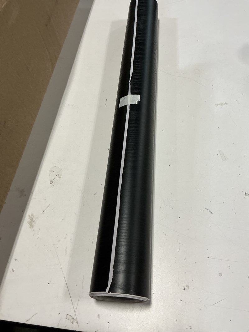 Condition photo showing Good Condition for Yancorp 24"x194" Matte Black Contact Paper Peel and Stick Wallpaper Solid Black Self-Adhesive Drawer Stick and Peel Countertop Stickers (24"x194", Black) Black 24" x 194"