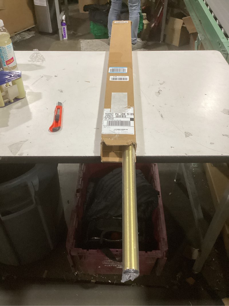 Condition photo showing New/Like New for BlastHome® Non-Adjustable Luxury Curtain Rods for Windows, 1 ¼” Rod Set, 3 1/2 foot Fixed Length, Brushed Gold