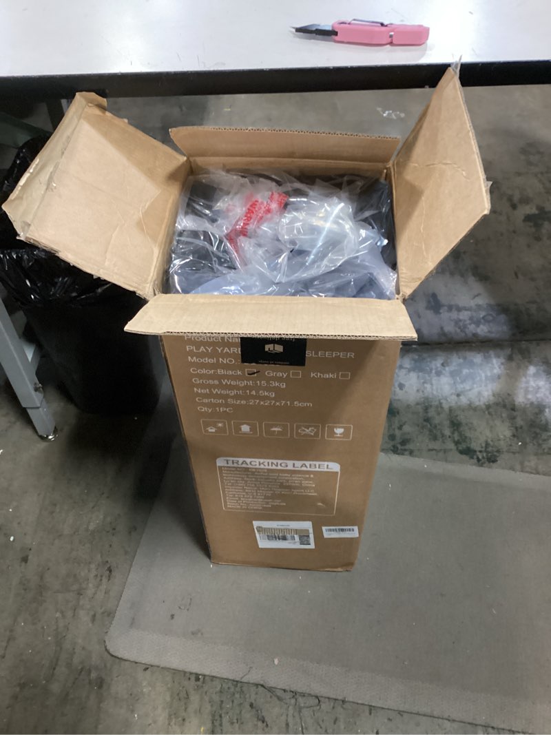 Condition photo showing New/Like New for 4 in 1 Baby Bassinet, Pack and Play, Bedside Crib Sleeper, Diaper Changer, Quickly Assembled and Folded Portable Crib with Mattress and Mosquito Net, Easy to Carry Black