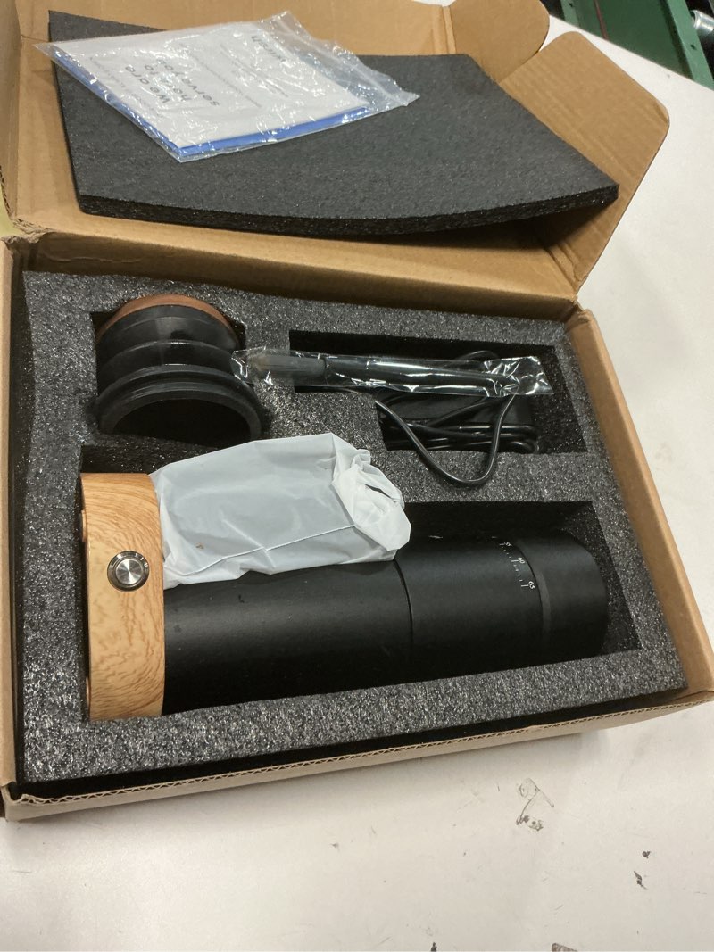 Condition photo showing As Is for Burr Coffee Grinder,Wirsh Portable Electric Grinder Geimori T38 Plus,Espresso Grinder with Conical Burr,Stepless Grind Settings from Fine to Coarse for Espresso,Drip,French Press,Home&Travel Use Black