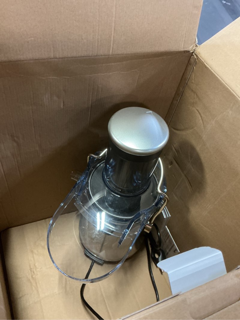 Condition photo showing As Is for Breville BJE530BSS Juice Fountain Cold Plus, 70 fl oz, Brushed Stainless Steel