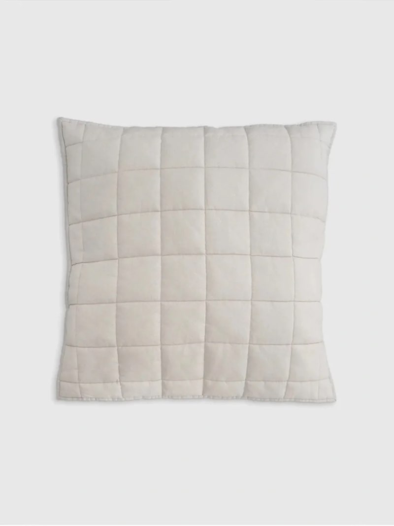 quince european linen box quilted euro sham 26x26”