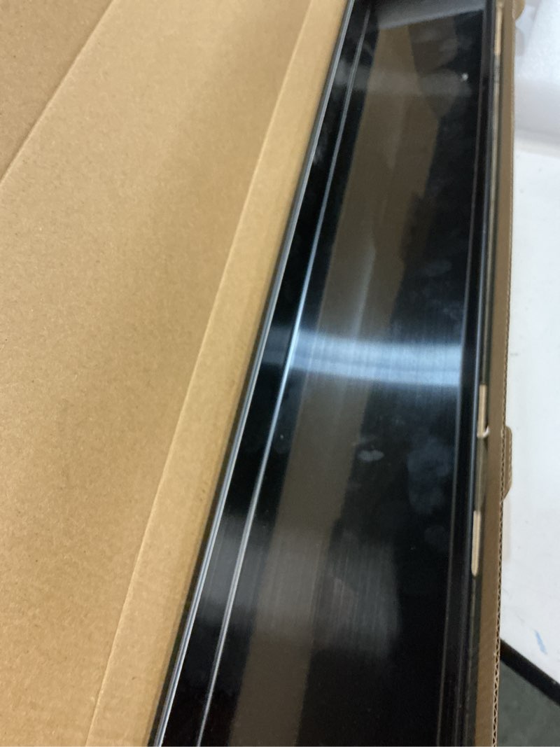 Condition photo showing New/Like New for 30" upgrade stainless steel stove top shelf, magnetic shelf for kitchen, over the stove spice rack organizer, back of oven rack with border all around, black 30" black