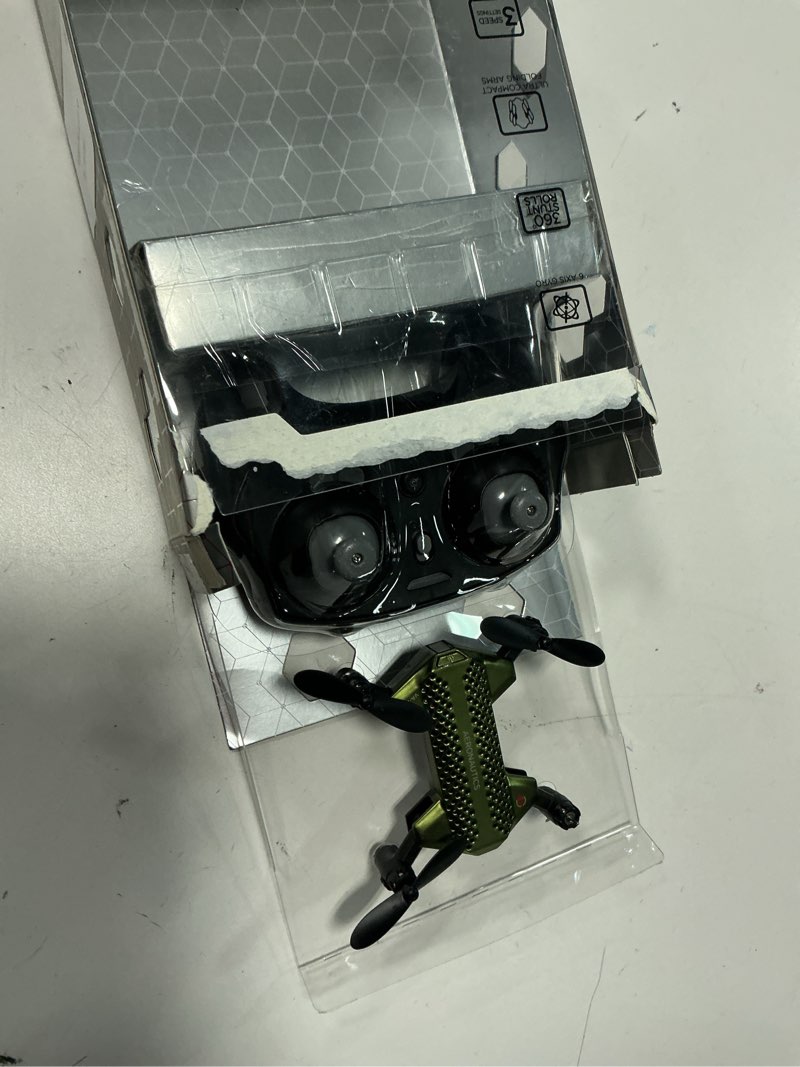 Condition photo showing As Is for voyage aeronautics va-2080 compact micro drone- color green- 4 inches