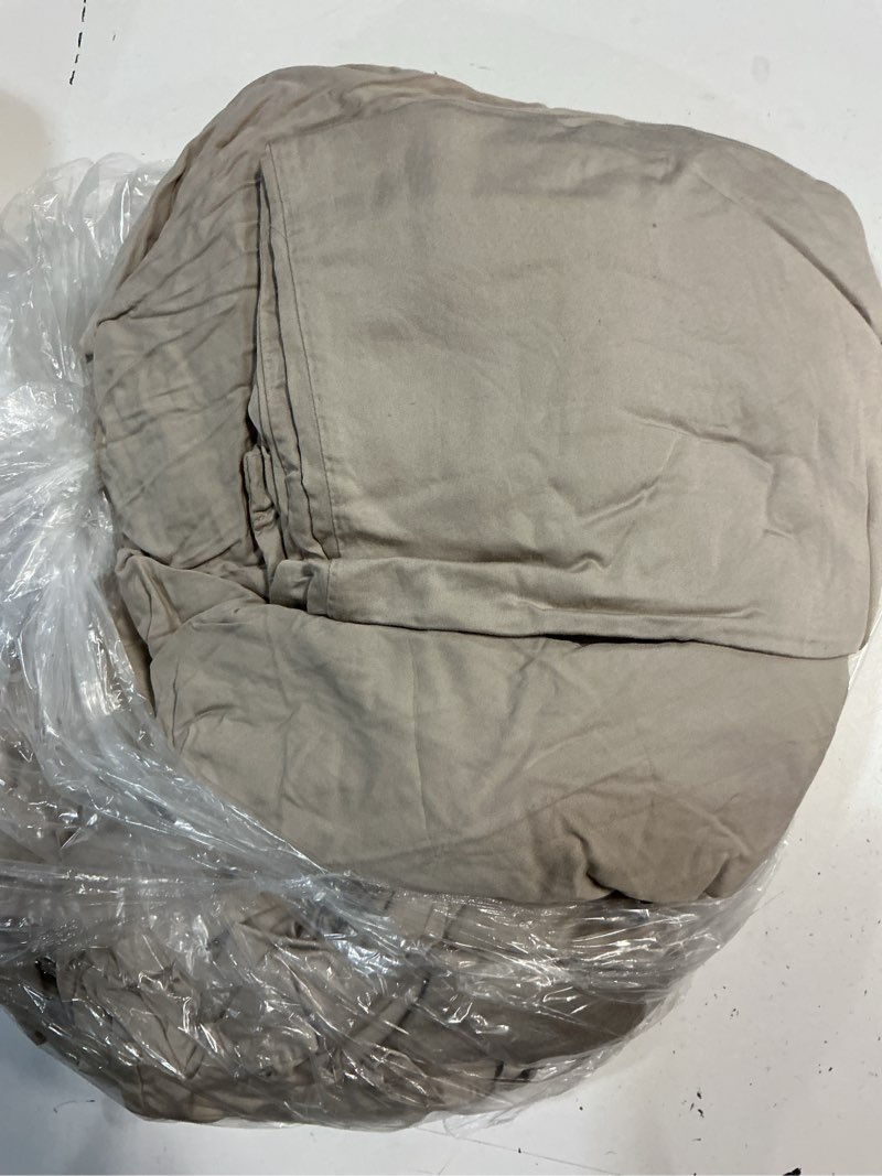 Condition photo showing As Is for quince bamboo sheet set, queen, sand