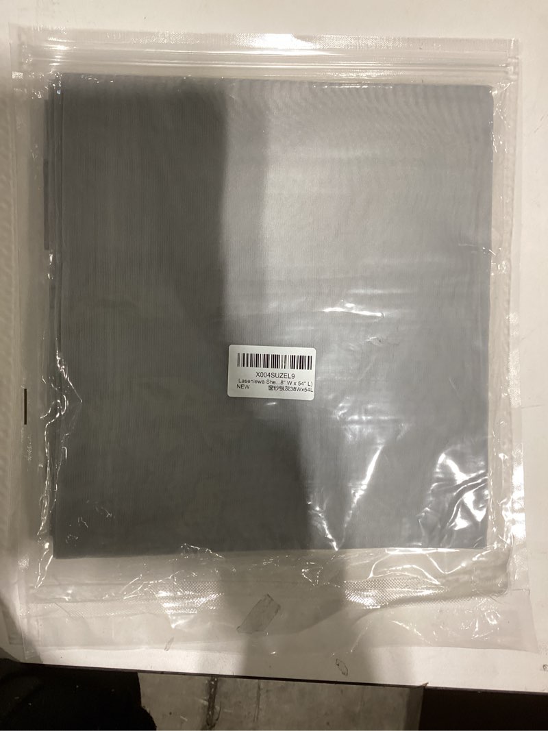 Condition photo showing As Is for sheer curtains 54 inches long 2 panels, rod pocket short curtain for kitchen, bedroom, cafe window(light grey 38" w x 54" l) light grey 38"w x 54"l (pack of 2)